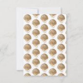 Elegantes Gold Seashell Pearls Brautparty Hochzeit Dankeskarte (Rückseite)