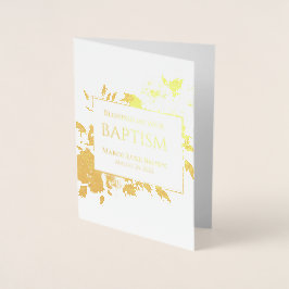 Elegantes Gold Segen für Ihre Feier Folienkarte