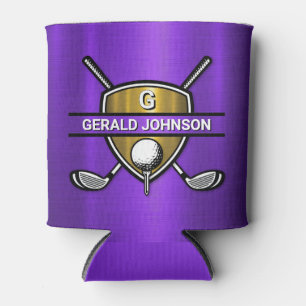 Elegantes Gold Shield-Monogramm-Design Dosenkühler