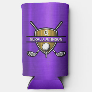 Elegantes Gold Shield-Monogramm-Design Selters Dosenkühler