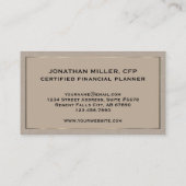 Elegantes Gold Siegel Logo Visitenkarte (Rückseite)