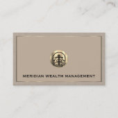 Elegantes Gold Siegel Logo Visitenkarte (Vorderseite)