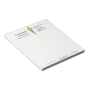 Elegantes Gold Silber Edles Klassisches Medizinisc Notizblock