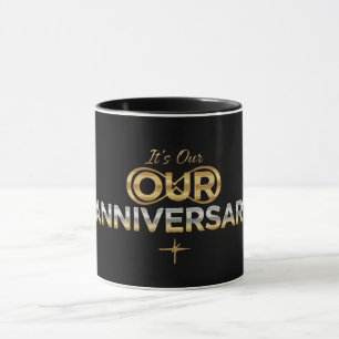 Elegantes Gold & Silber   Es ist unser Jubiläum Tasse