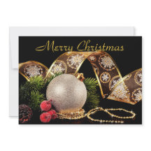 Elegantes Gold Silver Black Xmas Weihnachten Gruß