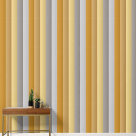 Elegantes Gold Silver Gray Panel Streifenmuster Tapete