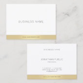 Elegantes Gold Simple Design Template Beruflich Visitenkarte (Vorne/Hinten)
