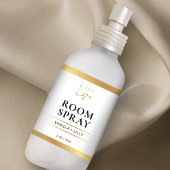Elegantes Gold Simple Modern Room Mist Spray Label