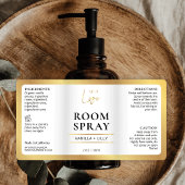 Elegantes Gold Simple Modern Room Mist Spray Label