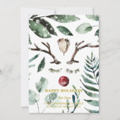 Elegantes Gold Snow Overlay Aquädukte Feiertagskarte (Vorderseite)