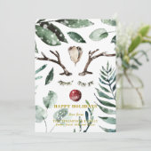 Elegantes Gold Snow Overlay Aquädukte Feiertagskarte (Stehend Vorderseite)