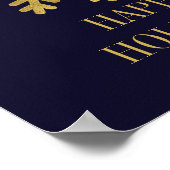 Elegantes Gold Snowflake Holiday Poster (Ecke)