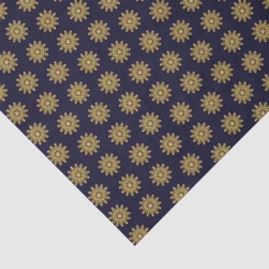 Elegantes Gold Snowflake Holiday Tissue Seidenpapier (Ausschnitt)