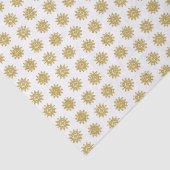 Elegantes Gold Snowflake Holiday Tissue Seidenpapier (Ausschnitt)
