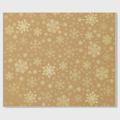 Elegantes Gold Snowflake Muster Geschenkpapier (Flach)