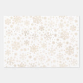 Elegantes Gold Snowflake Muster  Geschenkpapier Set (Vorderseite 3)