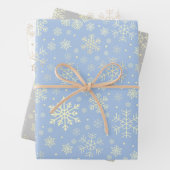 Elegantes Gold Snowflake Muster  Geschenkpapier Set (Beispiel)