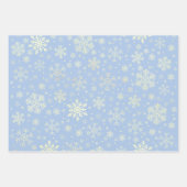 Elegantes Gold Snowflake Muster  Geschenkpapier Set (Vorderseite)