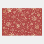 Elegantes Gold Snowflake Muster  Geschenkpapier Set (Vorderseite 2)