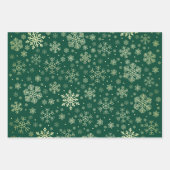 Elegantes Gold Snowflake Muster  Geschenkpapier Set (Vorderseite)
