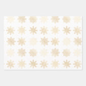 Elegantes Gold Snowflake Muster Geschenkpapier Set (Vorderseite)