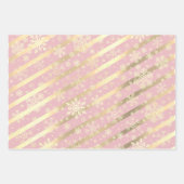 Elegantes Gold Snowflake Muster  Geschenkpapier Set (Vorderseite)