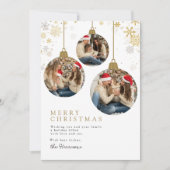 Elegantes Gold Snowflake Ornament Weihnachten Foto (Vorderseite)