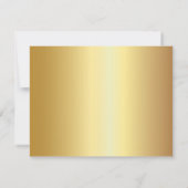 Elegantes Gold, Sonnenblumen Probe Abendessen Einladung (Rückseite)