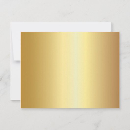 Elegantes Gold, Sonnenblumen Probe Abendessen Einladung (Rückseite)