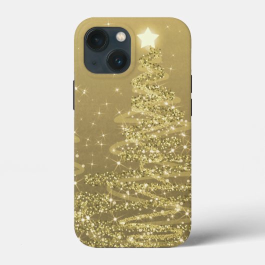 Elegantes Gold Sparkling Bäume  Case-Mate iPhone Hülle (Rückseite)