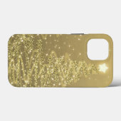 Elegantes Gold Sparkling Bäume  Case-Mate iPhone Hülle (Rückseite (Horizontal))
