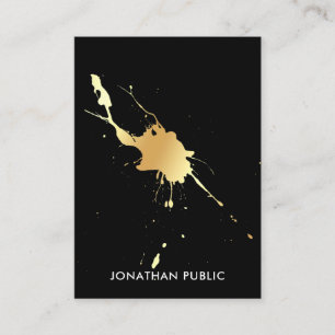 Elegantes Gold Splash Berufliches Template Moderne Visitenkarte