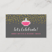 Elegantes Gold Sprinkles Candy Buffet Visitenkarte (Vorderseite)