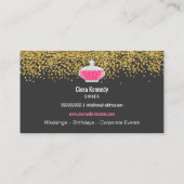 Elegantes Gold Sprinkles Candy Dessert Buffet Visitenkarte (Rückseite)