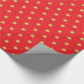 Elegantes Gold Star Muster Weihnachten Geschenkpapier (Ecke)
