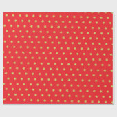 Elegantes Gold Star Muster Weihnachten Geschenkpapier (Flach)