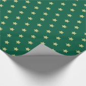 Elegantes Gold Star Muster Weihnachten Geschenkpapier (Ecke)