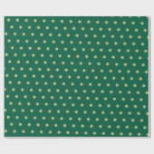 Elegantes Gold Star Muster Weihnachten Geschenkpapier (Flach)