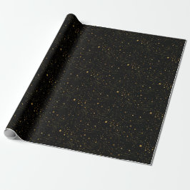 Elegantes Gold Starry Night Wrapping Paper Geschenkpapier