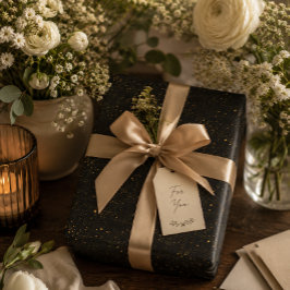 Elegantes Gold Starry Night Wrapping Paper Geschenkpapier
