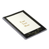 Elegantes Gold Stripes-HochzeitsNotebook Notizblock (Rechte Seite)