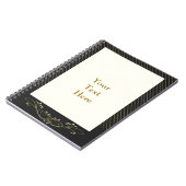 Elegantes Gold Stripes-HochzeitsNotebook Notizblock (Linke Seite)