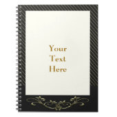 Elegantes Gold Stripes-HochzeitsNotebook Notizblock (Vorderseite)