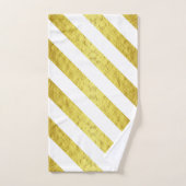 Elegantes Gold Stripes Muster Badhandtuch Set (Handtuch)