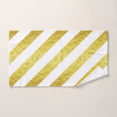 Elegantes Gold Stripes Muster Badhandtuch Set (Handtuch)