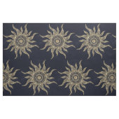Elegantes Gold Sun Mandala Blauer Nebel Design Stoff (Fat Quarter (45,7 x 55,9 cm))