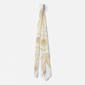 Elegantes Gold Sun Mandala Design Krawatte (Rückseite)