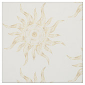 Elegantes Gold Sun Mandala Design Stoff (Muster)