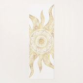 Elegantes Gold Sun Mandala Design Yogamatte (Rückseite)