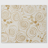 Elegantes Gold Swirl Wrapping Paper | Luxusurlaub Geschenkpapier (Flach)